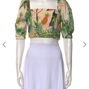 FARM Rio Square Neckline Puff Sleeve Blouse